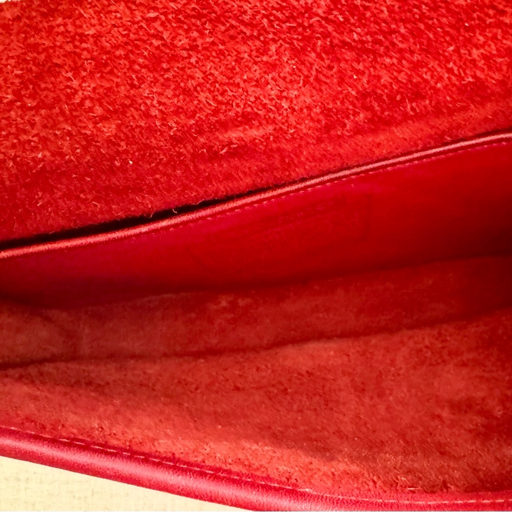 -SOLD- Coach vintage convertible Red Leather Crossbody Bag and Wallet Set - Picture 14 of 16